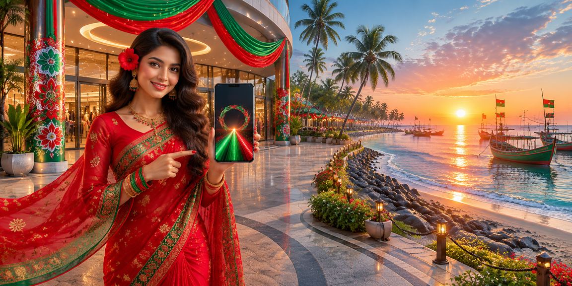 সেন্ট মার্টিনে শাড়ি পরে ডিপোজিট প্রক্রিয়া